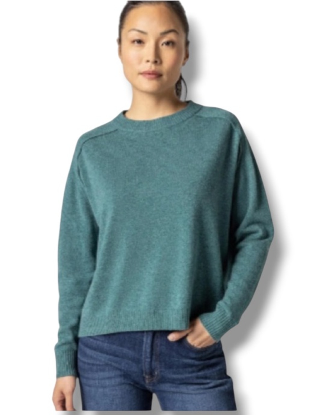 A New Day Women’s Teal Green Mock Turtleneck Sweater